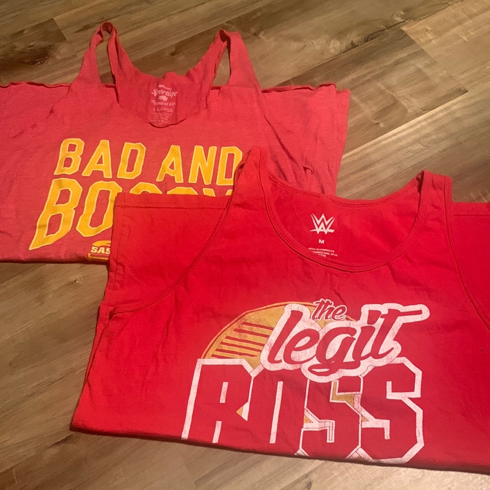 SPRING CLEANING! Set of 2 WWE Sasha Banks Tank Tops (M/XL)